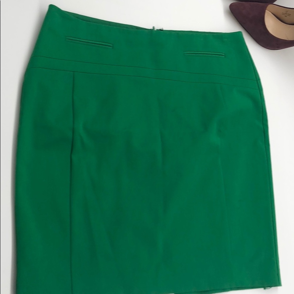 Bright green pencil skirt!